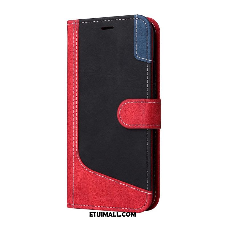 Etui Folio Xiaomi Redmi Note 13 4g Trójkolorowy Z Paskiem