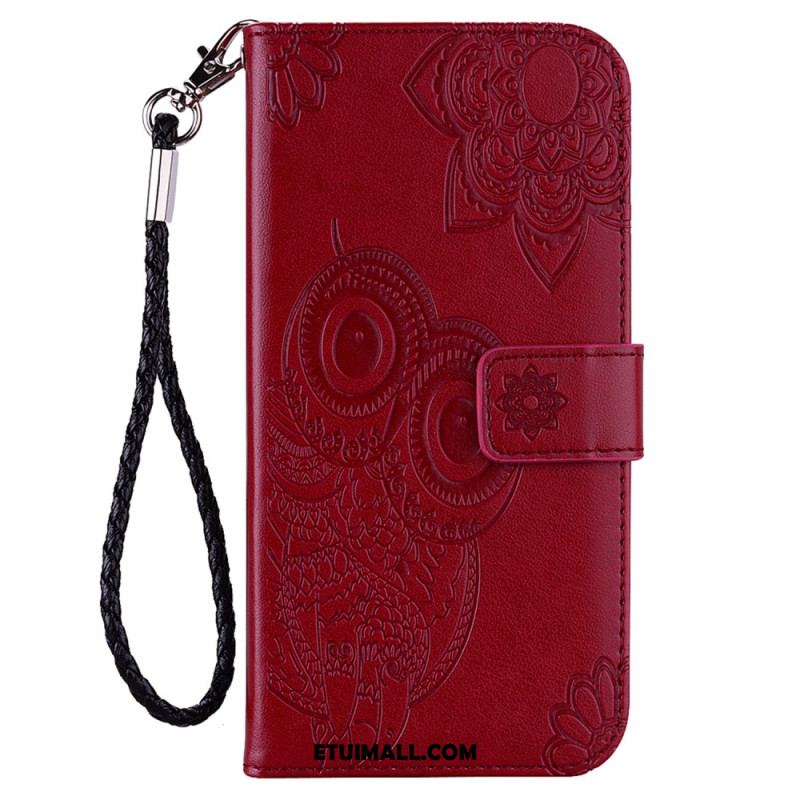 Etui Folio Xiaomi Redmi Note 13 4g Wzór Sowy Z Paskiem