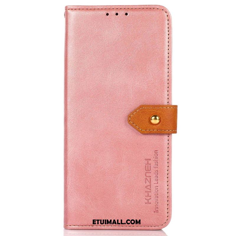 Etui Folio Xiaomi Redmi Note 13 4g Złota Zapinka Khazneh