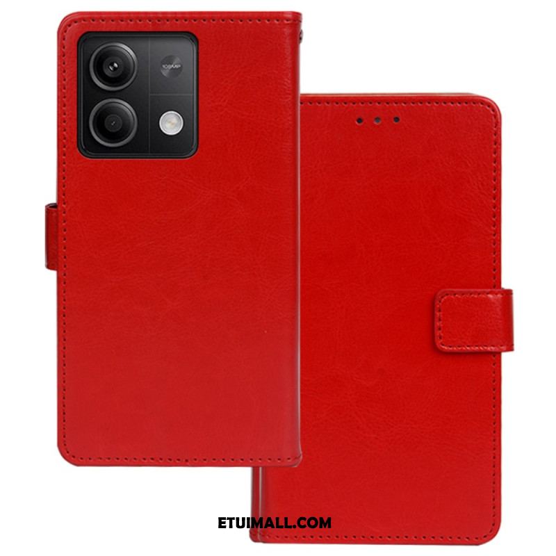 Etui Folio Xiaomi Redmi Note 13 5g Sztuczna Skóra Idewei Etui Ochronne