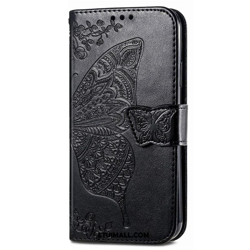 Etui Folio Xiaomi Redmi Note 13 Pro Plus 5g Barokowy Motyl Z Paskiem