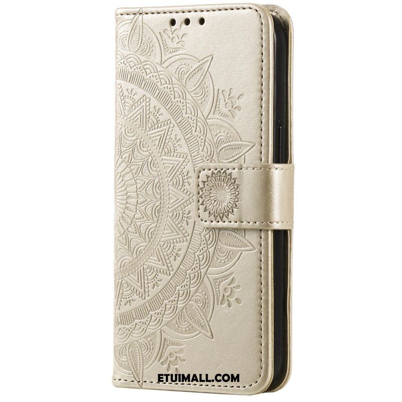 Etui Folio Xiaomi Redmi Note 13 Pro Plus 5g Mandala Słońce Z Paskiem Etui Ochronne