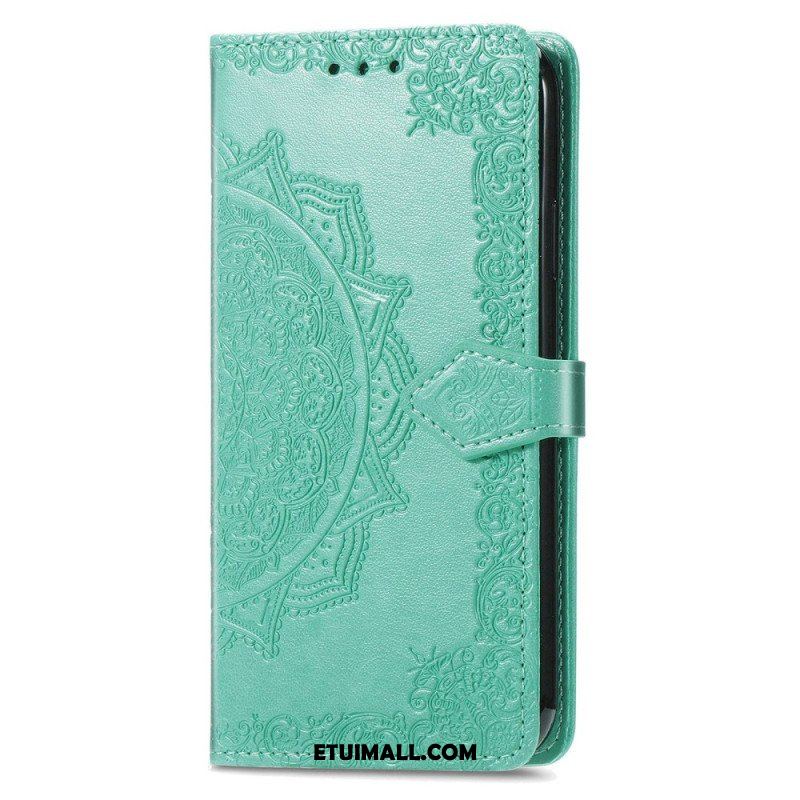 Etui Folio do Google Pixel 7 z Łańcuch Mandala W Stylu Retro Z Paskami