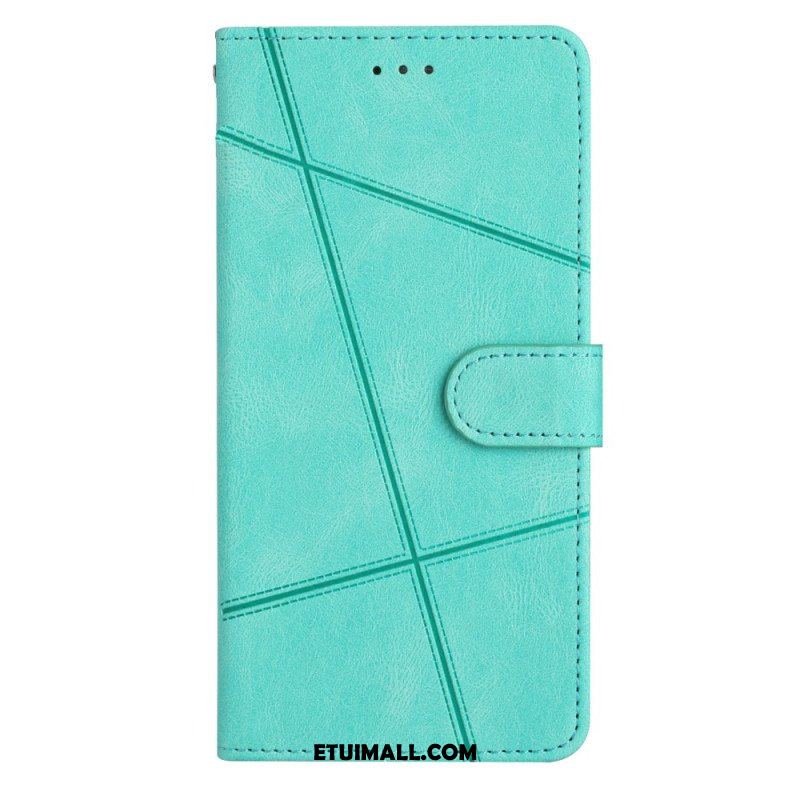 Etui Folio do Google Pixel 7A z Łańcuch Pasiaste Geometryczne Linie