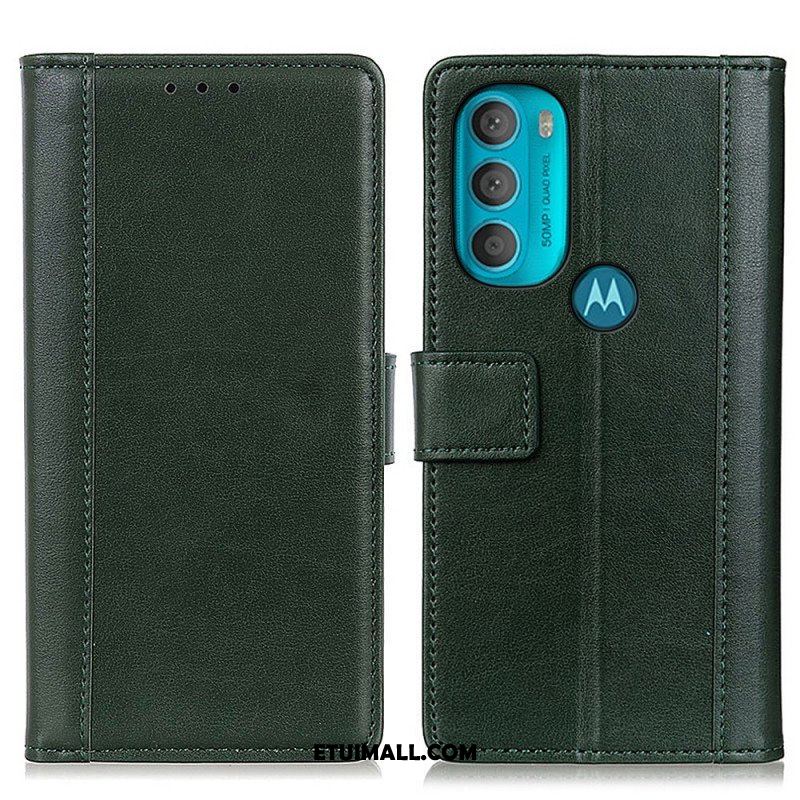 Etui Folio do Moto G71 5G Wersja Kolorowa Z Efektem Skóry