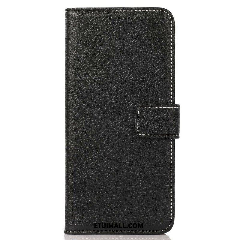 Etui Folio do OnePlus Nord 2 5G Skóra Liczi Ze Szwami