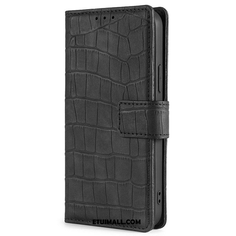 Etui Folio do OnePlus Nord 2T 5G Styl Skóry Krokodyla