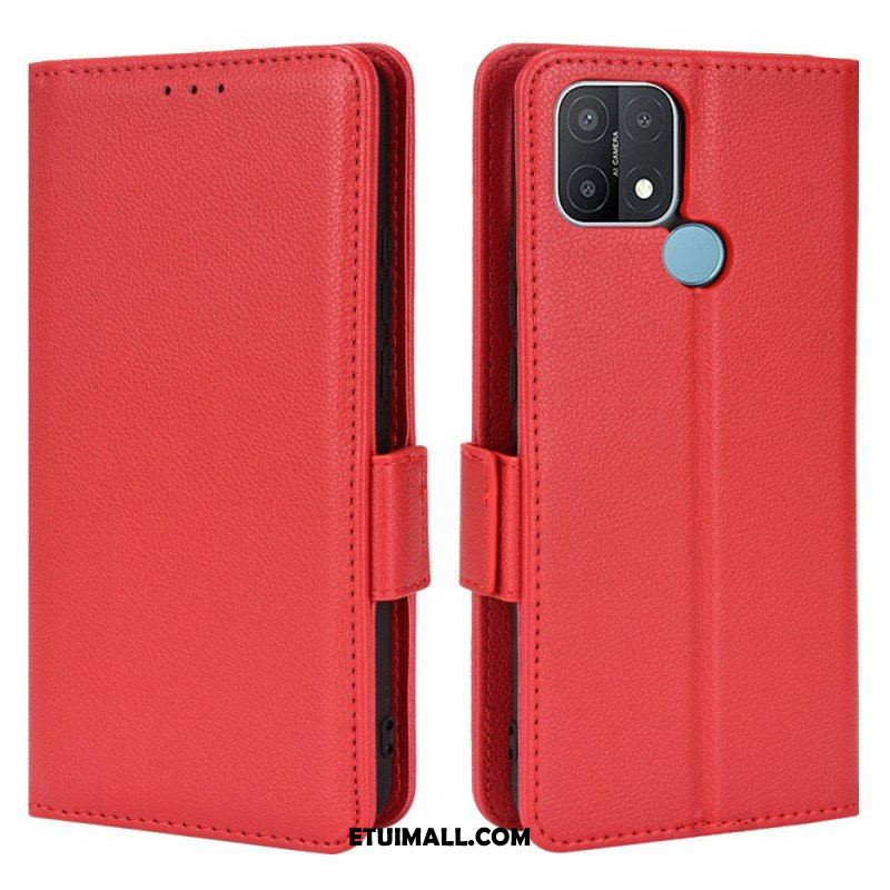 Etui Folio do Oppo A15 Skórzany Futerał Flap Double Litchi Nowe Kolory