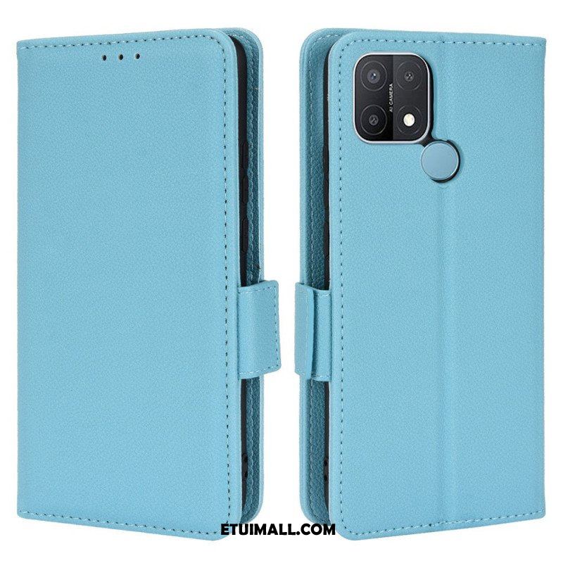 Etui Folio do Oppo A15 Skórzany Futerał Flap Double Litchi Nowe Kolory