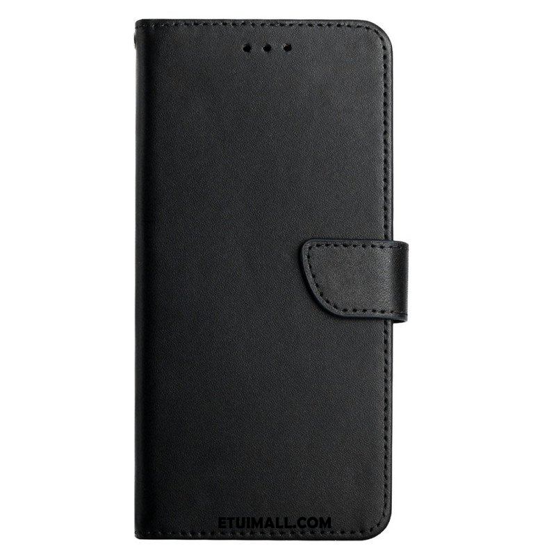 Etui Folio do Oppo A54 5G / A74 5G Prawdziwa Skóra Nappa