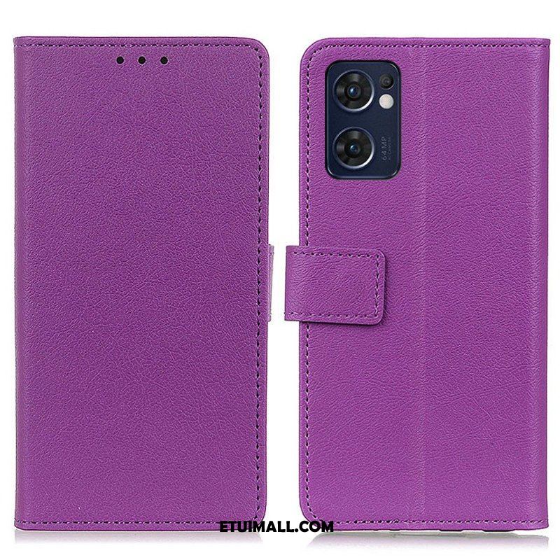 Etui Folio do Oppo Find X5 Lite Klasyczny Efekt Skóry