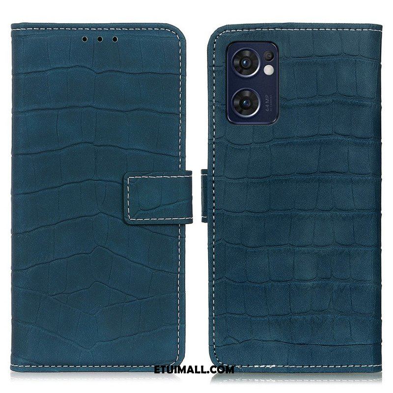 Etui Folio do Oppo Find X5 Lite Moc Krokodyla