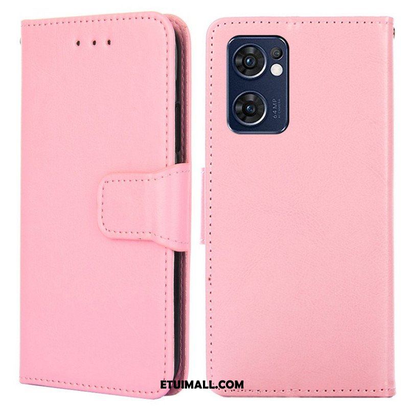 Etui Folio do Oppo Find X5 Lite Skórzany Futerał Kolorowa Klapka Magnetyczna