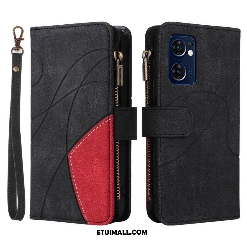 Etui Folio do Oppo Find X5 Lite Wielofunkcyjny Dwukolorowy