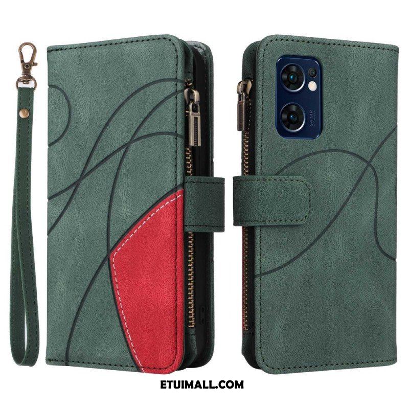 Etui Folio do Oppo Find X5 Lite Wielofunkcyjny Dwukolorowy