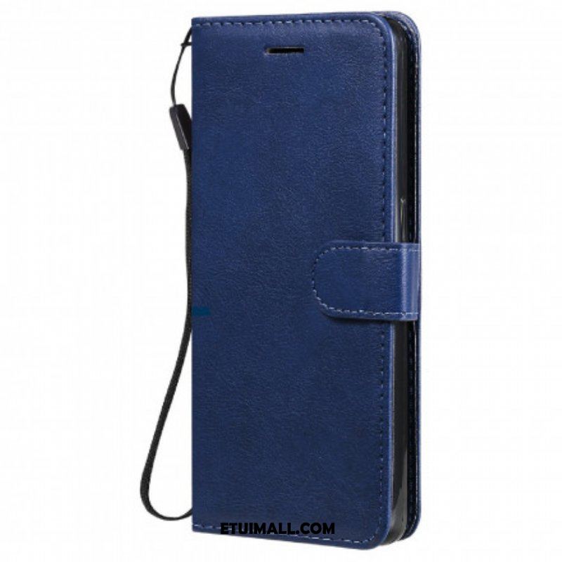 Etui Folio do Oppo Reno 6 5G z Łańcuch Solid Color Series Strappy