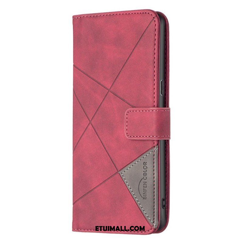 Etui Folio do Oppo Reno 7 Binfen Color Skórzana Stylizacja