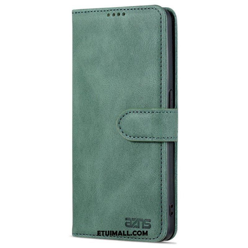 Etui Folio do Oppo Reno 8 Pro Skórzany Efekt Vintage Azns