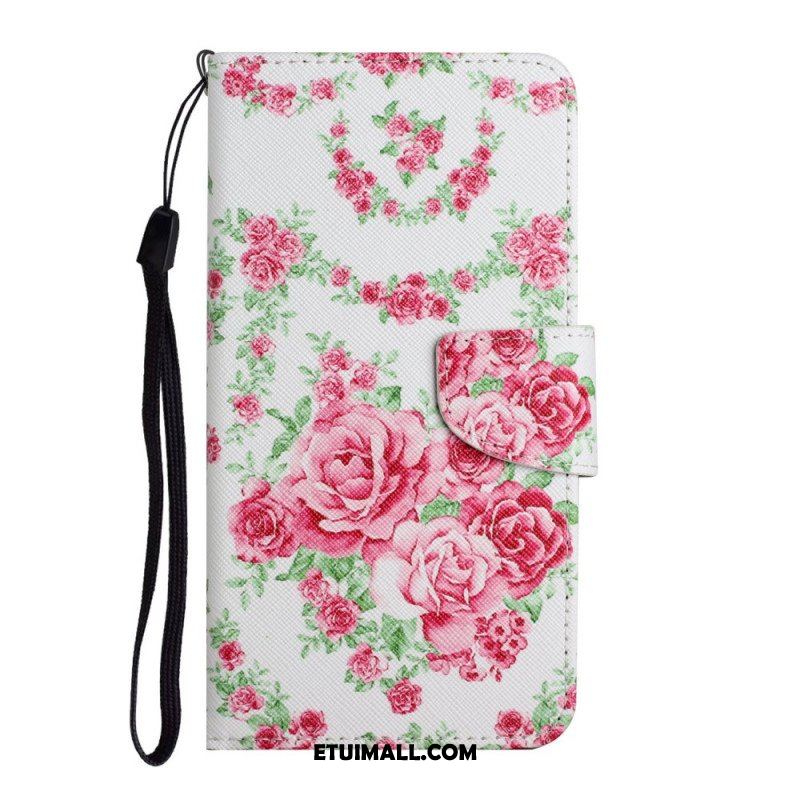 Etui Folio do Poco M4 Pro 5G Kwiaty Liberty Royal