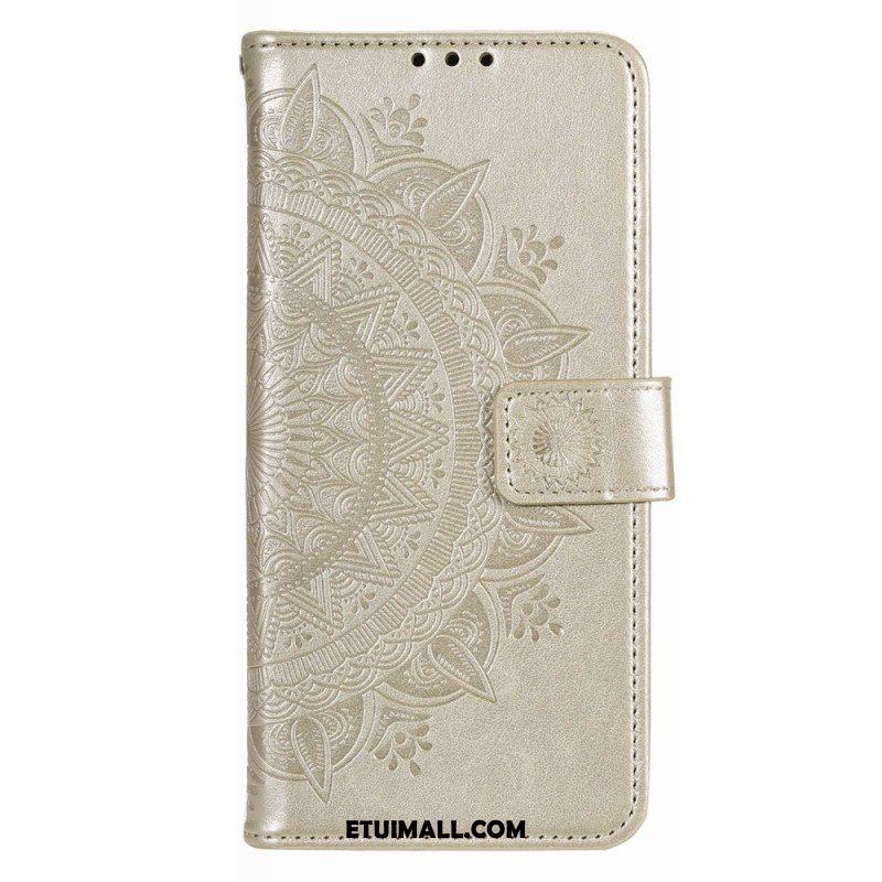 Etui Folio do Poco X4 Pro 5G Mandala Sun Ze Smyczą