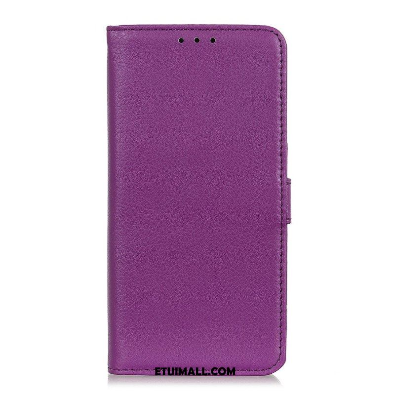 Etui Folio do Samsung Galaxy A13 5G / A04s Wysokiej Jakości Sztuczna Skóra Liczi