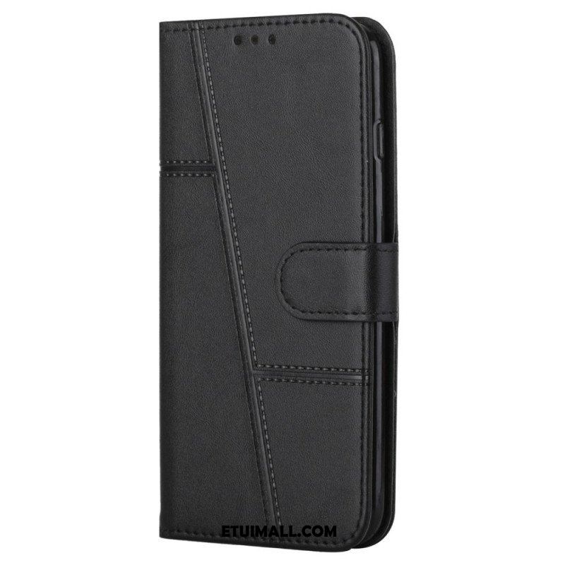 Etui Folio do Samsung Galaxy A13 5G / A04s z Łańcuch Pasek Z Efektem Skóry Ekologicznej