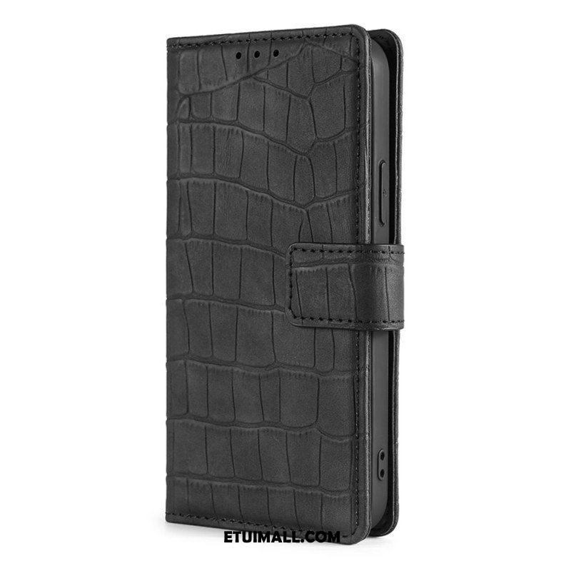 Etui Folio do Samsung Galaxy A13 Efekt Skóry Krokodyla