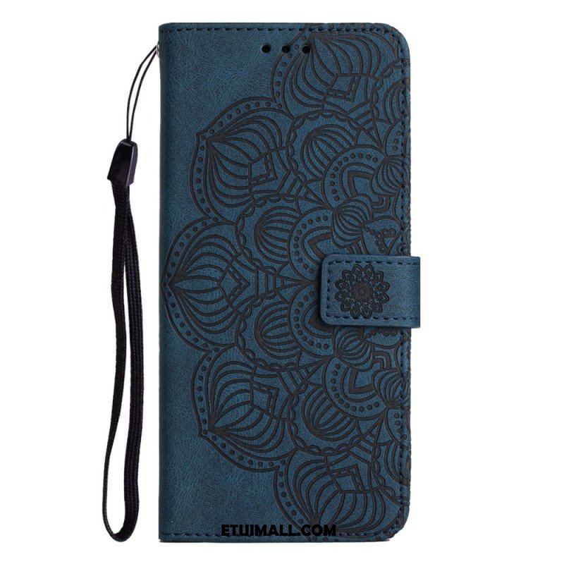 Etui Folio do Samsung Galaxy A13 z Łańcuch Mandala Z Paskami W Stylu Vintage