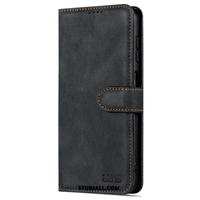 Etui Folio do Samsung Galaxy A13 z Łańcuch Paski W Stylu Vintage Azns