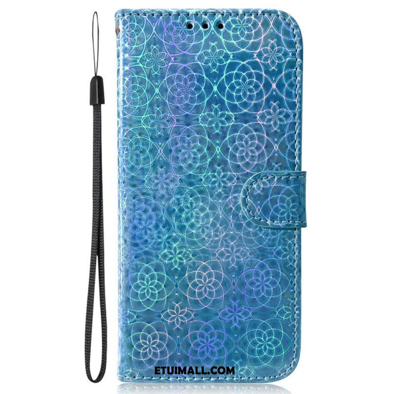 Etui Folio do Samsung Galaxy A13 z Łańcuch Psychodeliczne Kwiaty Na Ramiączkach