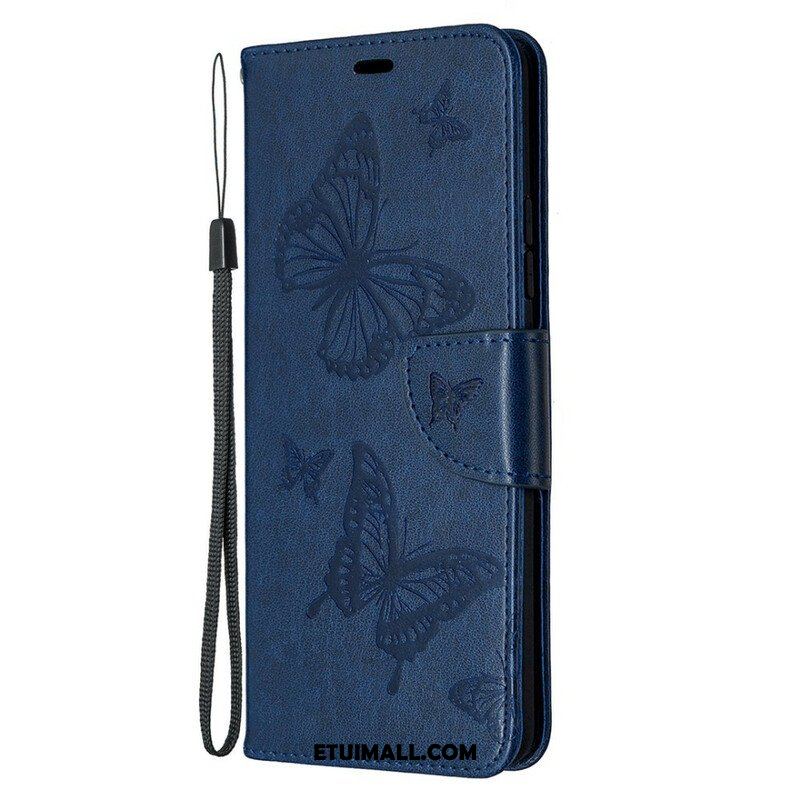 Etui Folio do Samsung Galaxy A42 5G Motyle W Locie Z Smyczą