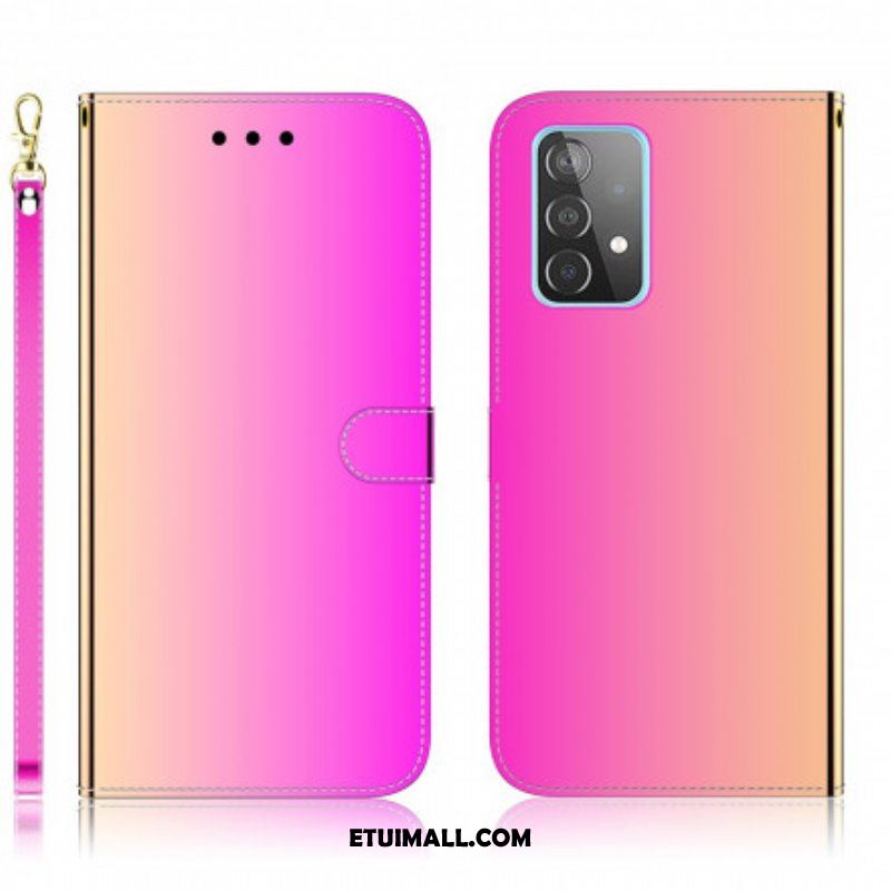 Etui Folio do Samsung Galaxy A52 4G / A52 5G / A52s 5G Osłona Lusterka Ze Sztucznej Skóry