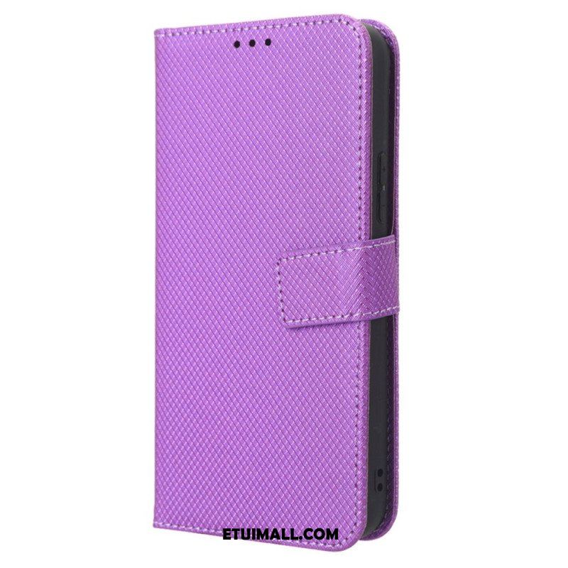 Etui Folio do Samsung Galaxy A54 5G z Łańcuch Styl Z Paskami