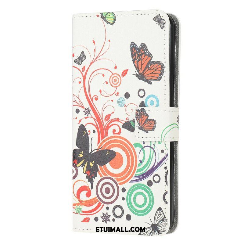 Etui Folio do Samsung Galaxy M12 / A12 Motyle I Kwiaty