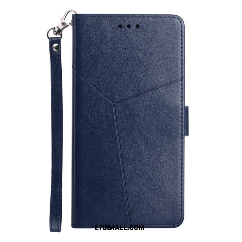 Etui Folio do Samsung Galaxy M12 / A12 Stylowa Skórzana Konstrukcja Geo Y