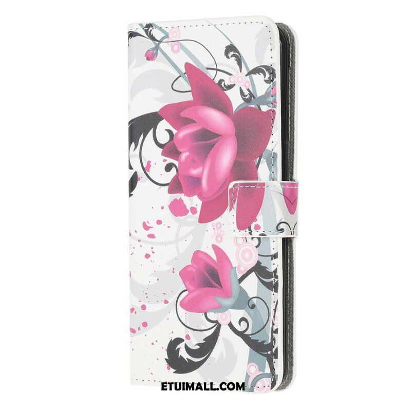 Etui Folio do Samsung Galaxy M12 / A12 Tropikalne Kwiaty