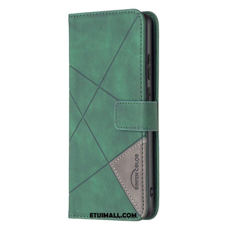 Etui Folio do Samsung Galaxy M53 5G Kolorowe Trójkąty Binfena