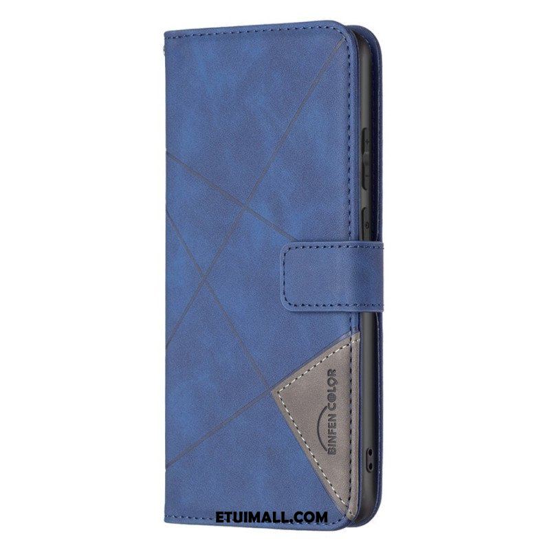 Etui Folio do Samsung Galaxy M53 5G Kolorowe Trójkąty Binfena