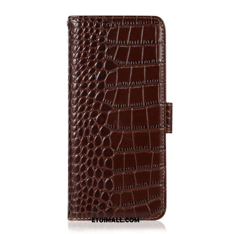 Etui Folio do Samsung Galaxy M53 5G Rfid W Stylu Krokodyla