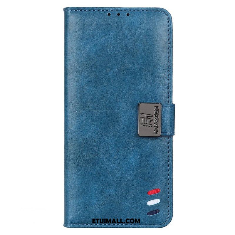 Etui Folio do Samsung Galaxy M53 5G Trójkolorowe Srebrne Zapięcie