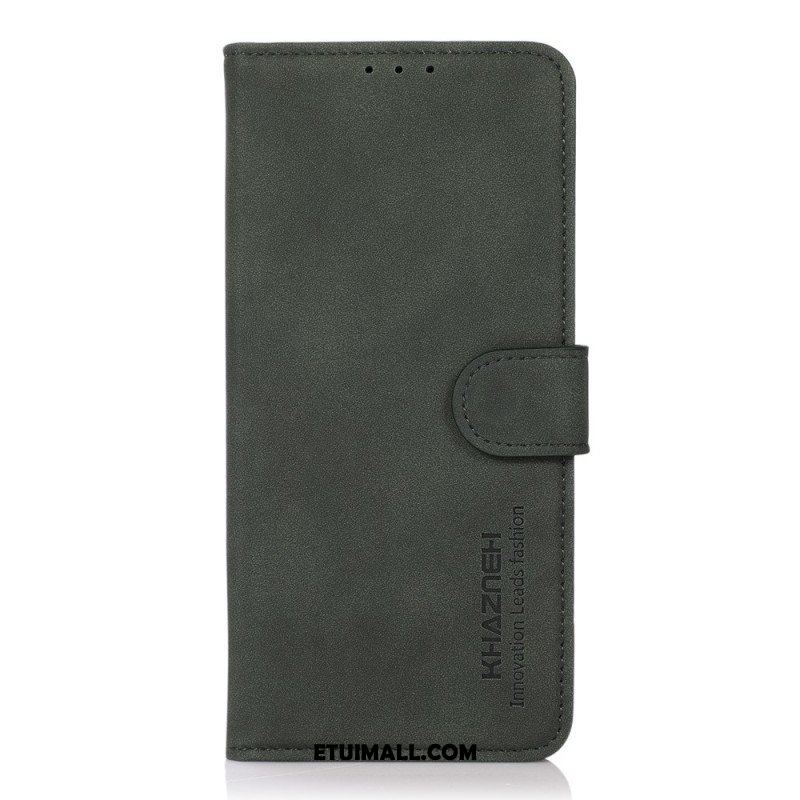 Etui Folio do Samsung Galaxy S22 5G Efekt Teksturowanej Skóry Khazneh