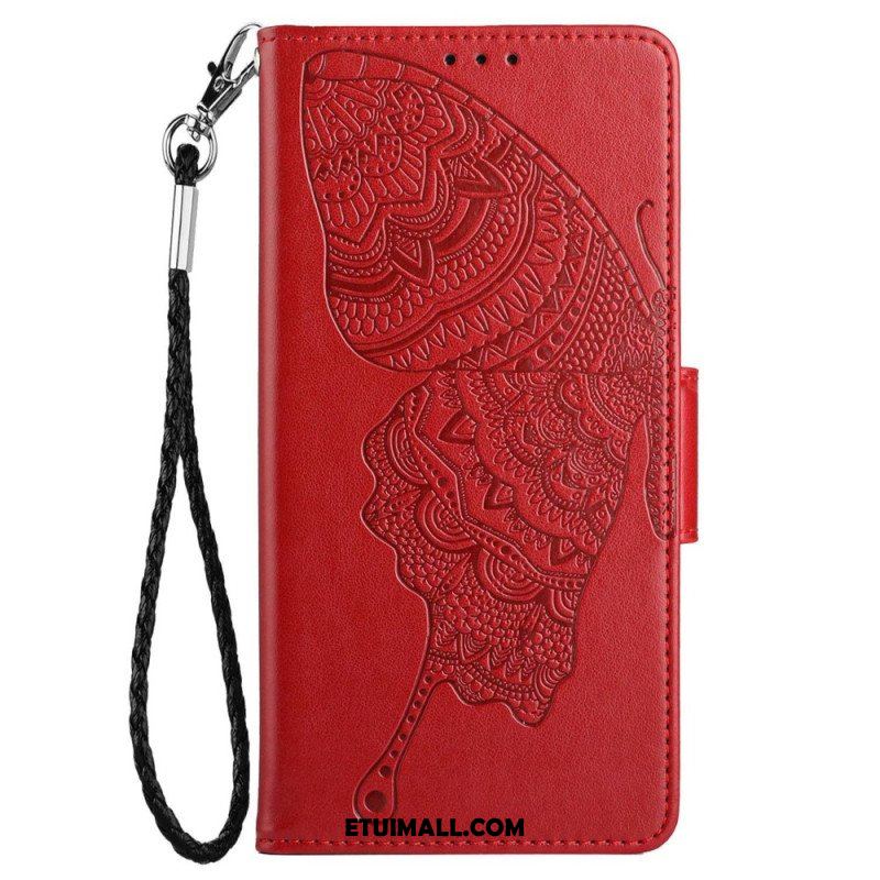 Etui Folio do Samsung Galaxy S23 5G Dwukolorowy Barokowy Motyl