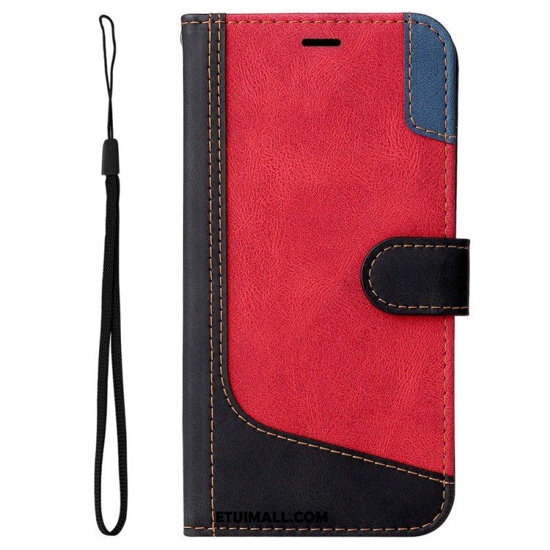 Etui Folio do Samsung Galaxy S23 5G Dwukolorowy Z Paskiem