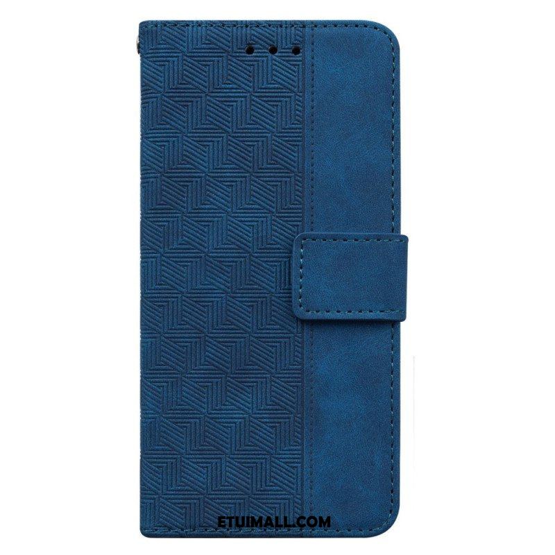 Etui Folio do Samsung Galaxy S23 Plus 5G z Łańcuch Pasiasty Wzór