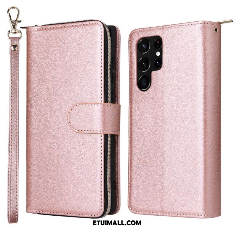 Etui Folio do Samsung Galaxy S23 Ultra 5G Portmonetka 9 Przegródek Na Karty