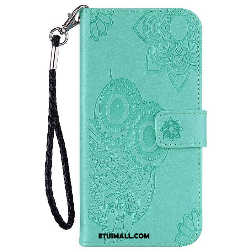 Etui Folio do Samsung Galaxy S23 Ultra 5G Sowa Mandala I Smycz