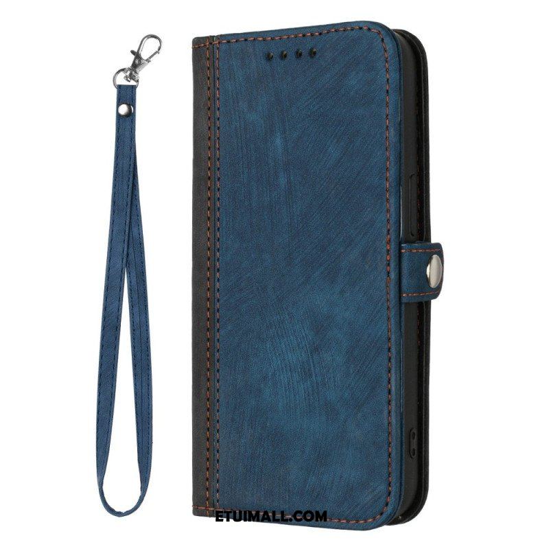 Etui Folio do Sony Xperia 1 IV Dwukolorowy Z Paskiem