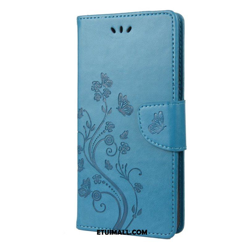 Etui Folio do Sony Xperia 10 IV Kwiaty I Motyle