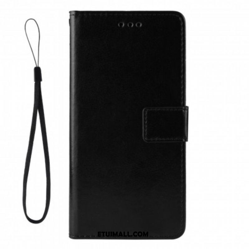 Etui Folio do Sony Xperia 5 III Błyszcząca Sztuczna Skóra