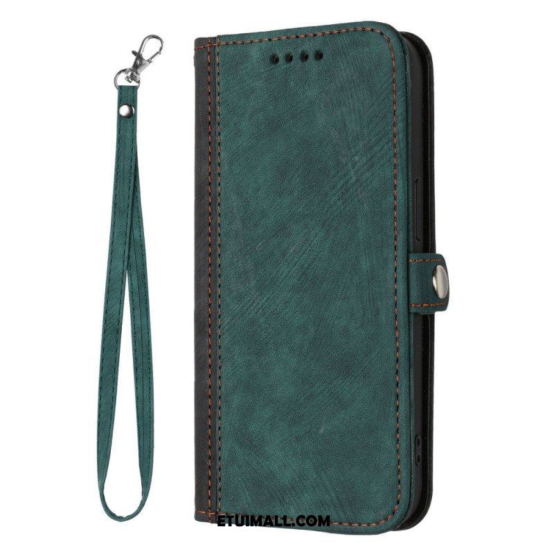 Etui Folio do Sony Xperia 5 IV Dwukolorowy Z Paskiem